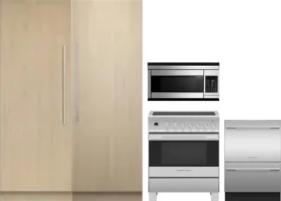 5 Piece Package Includes Refrigerator, Freezer, Range, Microwave And Dishwasher